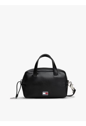 Bolso Negro Cruzado Con Logo Tommy Hilfiger