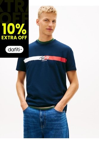 Camiseta Multicolor De Punto Con Logo Con La Firma Tommy Jeans Tommy Hilfiger