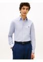 Camisa Celeste Heritage Regular Con Logo Tommy Hilfiger de Tommy Hilfiger