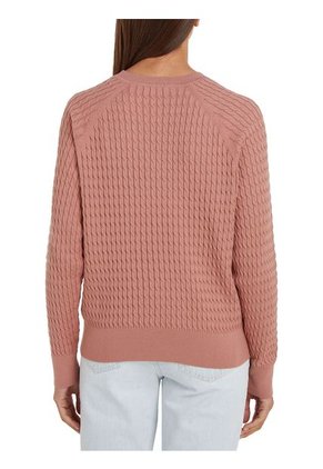 Saco Rosado Amplio De Punto Trenzado Para Mujer Tommy Hilfiger
