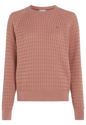 Saco Rosado Amplio De Punto Trenzado Para Mujer Tommy Hilfiger