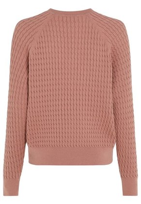 Saco Rosado Amplio De Punto Trenzado Para Mujer Tommy Hilfiger