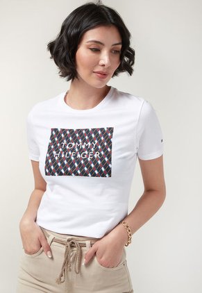 Camiseta Blanco-Negro-Rojo Tommy Hilfiger
