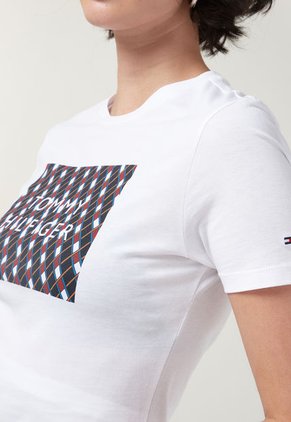 Camiseta Blanco-Negro-Rojo Tommy Hilfiger