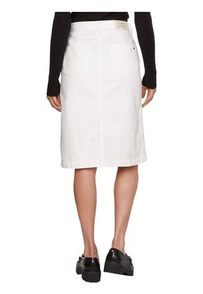 Falda Blanca De Jeans Con Botones Para Mujer Tommy Hilfiger