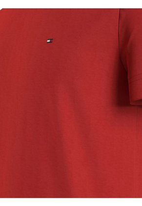 Camiseta Slim Fit Con Logo Bordado Hombre Rojo Tommy Hilfiger