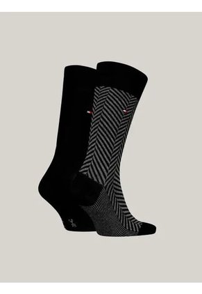 Pack Negro De 2 Pares De Medias Con Logo Tommy Hilfiger