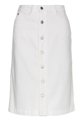 Falda Blanca De Jeans Con Botones Para Mujer Tommy Hilfiger