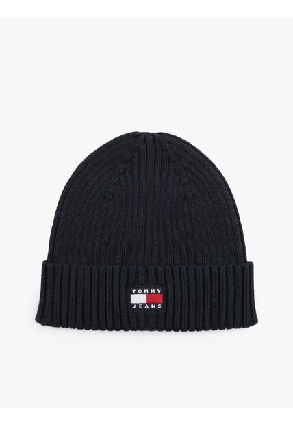 Gorro Azul Heritage De Punto Canal Con Logo Tommy Hilfiger