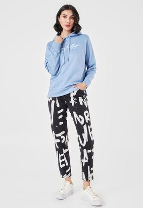 Hoodie Celeste-Blanco Tommy Hilfiger