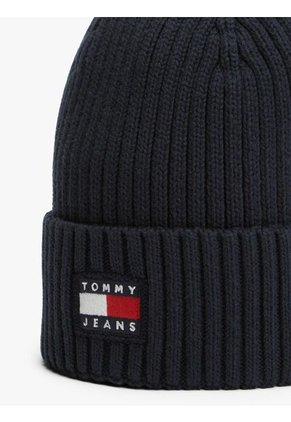 Gorro Azul Heritage De Punto Canal Con Logo Tommy Hilfiger