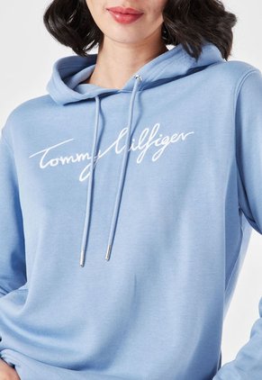 Hoodie Celeste-Blanco Tommy Hilfiger