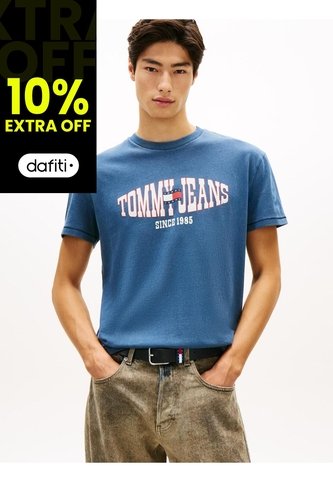 Camiseta Multicolor De Punto Con Logo Ondulado Tommy Jeans Tommy Hilfiger