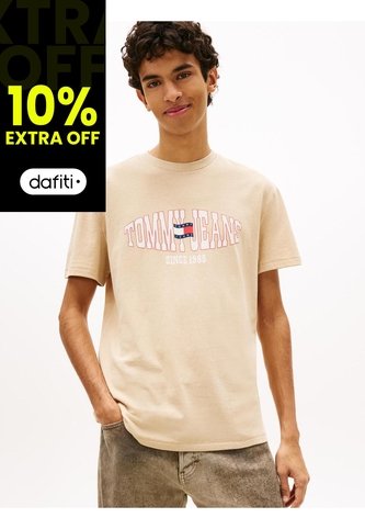 Camiseta Multicolor De Punto Con Logo Ondulado Tommy Jeans Tommy Hilfiger