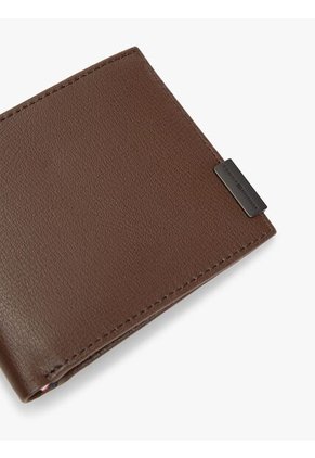 Billetera Marrón Mini Con Herraje TH En Cuero Tommy Hilfiger