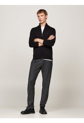 Saco Negro De Cuello Perkins Con Cremallera Tommy Hilfiger