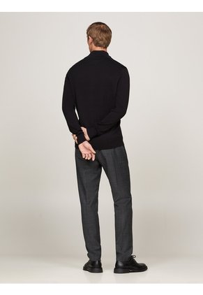 Saco Negro De Cuello Perkins Con Cremallera Tommy Hilfiger