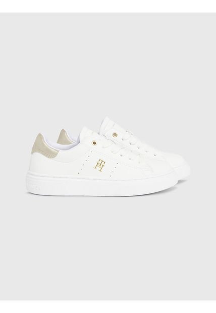 Tenis Deportivas Con Cordones Para Niña Blanco Tommy Hilfiger