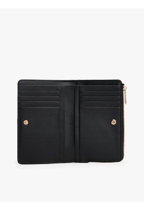 Billetera Negra Plegable Con Monograma TH Tommy Hilfiger