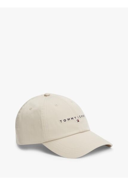 Gorra Beige De Béisbol Con Logo Bordado Tommy Hilfiger