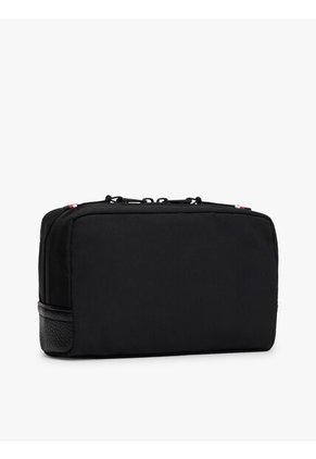 Neceser Negro Textil Con Logo TH Metalizado Tommy Hilfiger