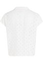 Camisa De Manga Corta Con Monograma Devore Mujer Blanco Tommy Hilfiger de Tommy Hilfiger