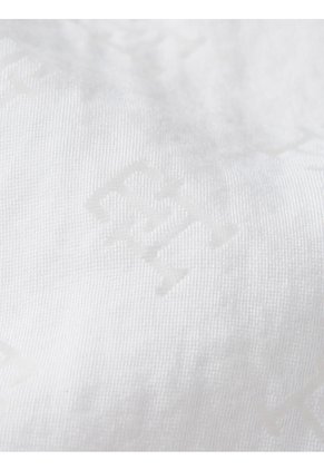 Camisa De Manga Corta Con Monograma Devore Mujer Blanco Tommy Hilfiger