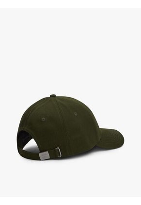 Gorra Verde De Sarga Con Logo Bordado Tommy Hilfiger