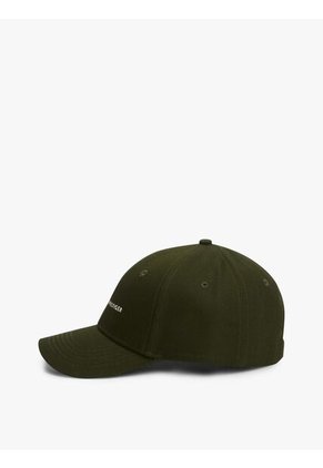 Gorra Verde De Sarga Con Logo Bordado Tommy Hilfiger