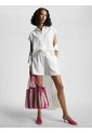 Camisa De Manga Corta Con Monograma Devore Mujer Blanco Tommy Hilfiger de Tommy Hilfiger