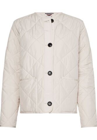Chaqueta Acolchada Corta Sin Cuello Mujer Blanco Tommy Hilfiger Tommy Hilfiger