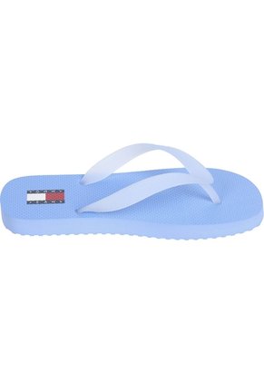Sandalias Celeste Con Suela Dentada Y Logo Tommy Hilfiger