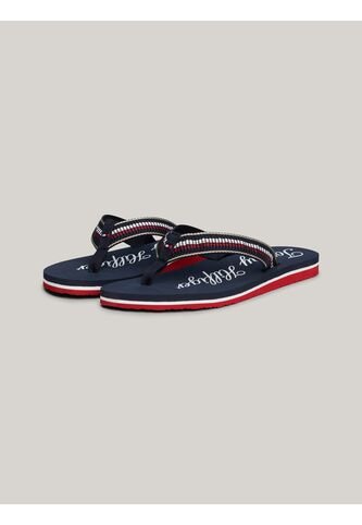 Sandalias Blanco Con Cinta Distintiva En Las Tiras Tommy Hilfiger Tommy Hilfiger