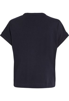 Camiseta De Corte Amplio Con Logo Mujer Azul Tommy Hilfiger
