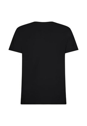 Camiseta Negra Slim Fit Cuello En V Esencial Algodón