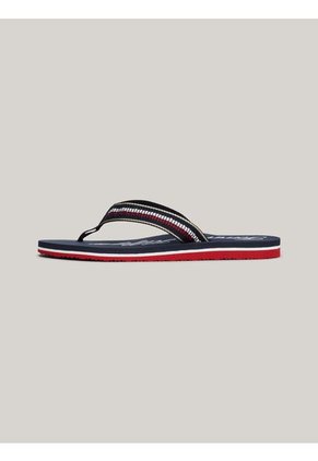 Sandalias Blanco Con Cinta Distintiva En Las Tiras Tommy Hilfiger
