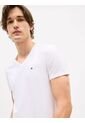 Camiseta Blanca Slim Fit Cuello V Esencial Algodón Tommy Hilfiger de Tommy Hilfiger