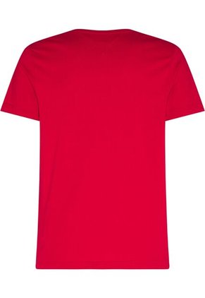 Camiseta Roja Essential En Cuello V Tommy Hilfiger