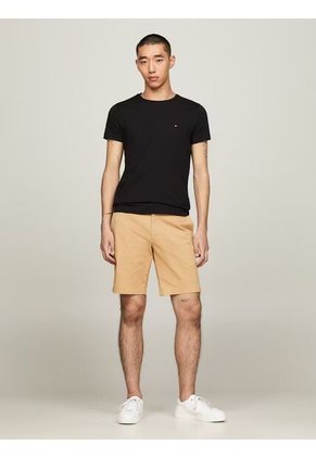 Camiseta Manga Corta Negro Slim Fit Esencial