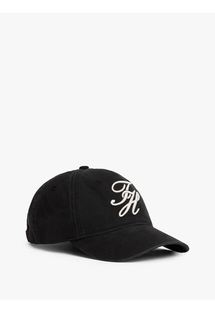 Gorra Negra De Béisbol Con Logo Bordado Tommy Hilfiger