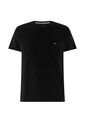 Camiseta Manga Corta Negro Slim Fit Esencial de Tommy Hilfiger
