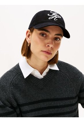 Gorra Negra De Béisbol Con Logo Bordado Tommy Hilfiger
