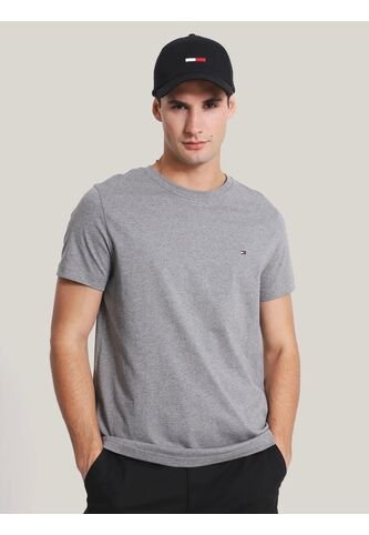 Camiseta Gris Essential Con Logo Tommy Hilfiger Tommy Hilfiger