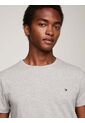 Camiseta Gris Manga Corta Slim Fit Esencial Algodon Tommy Hilfiger de Tommy Hilfiger