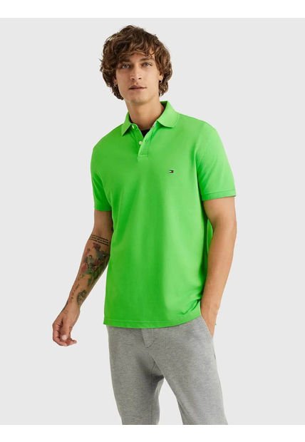 Polo Para Hombre Verde Tommy Hilfiger