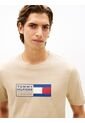 Camiseta Beige De Punto Con Cuello Redondo Tommy Hilfiger de Tommy Hilfiger