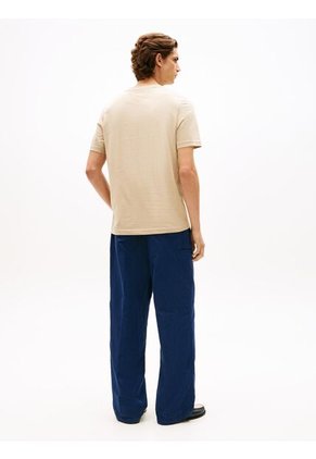 Camiseta Beige De Punto Con Cuello Redondo Tommy Hilfiger
