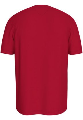 Camiseta Roja Con Logo Bordado Tommy Hilfiger