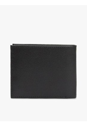 Billetera Negra Mini Con Herraje TH En Cuero Tommy Hilfiger