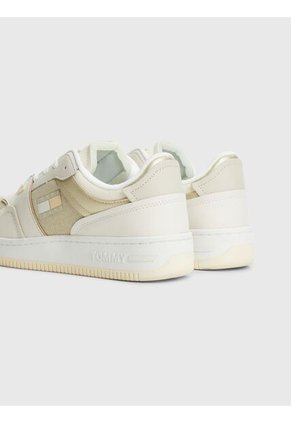 Tenis De Baloncesto Retro Cuero Mujer Blanco Tommy Hilfiger